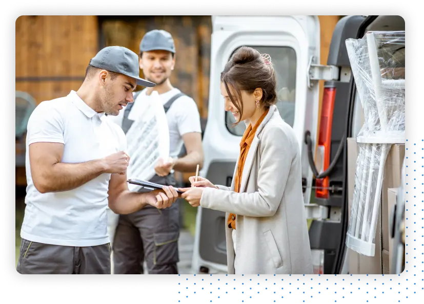 Dispatcher talking to drivers