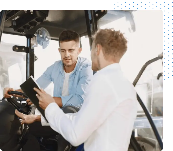 Driver Coach Talking to Driver