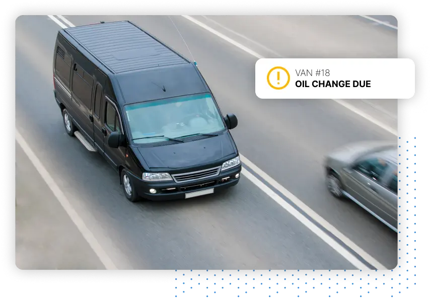 Oil change due alert