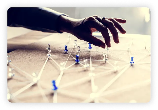 Thumbtacks on a board