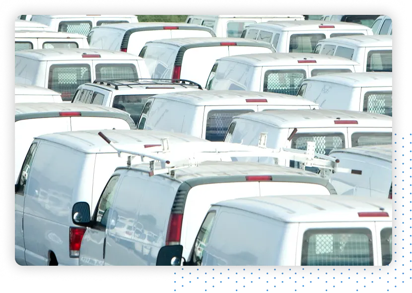 Van fleet on the road